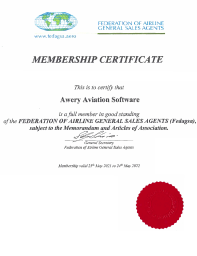 Awery becomes a member of The Federation of Airline General Sales Agents