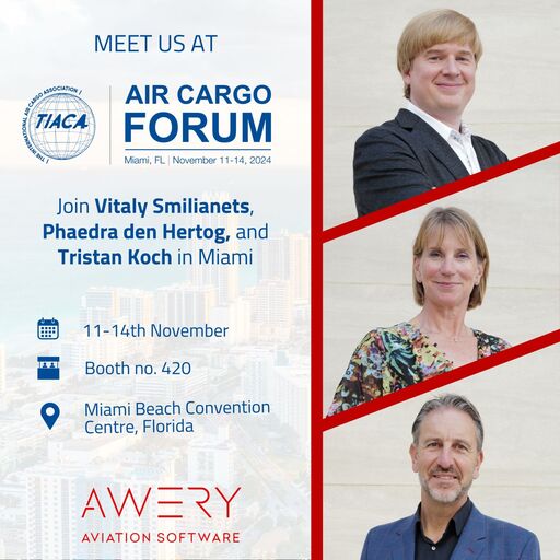 Meet Awery at TIACA’s Air Cargo Forum in Miami!